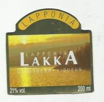 Lapponia lakkalikööri - viinaetiketti