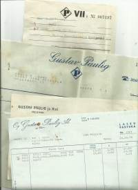 Gustav Paulig ja K:ni,  1940-70  firmalomake  4 eril
