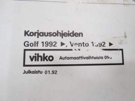 Volkswagen Transporter 2004- 5-vaihteinen käsivaihteisto 02Z Korjausohjeet, KOPIO - COPY