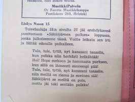 Toivelauluja 16, Toimittanut Kullervo, kappalenimet / sisältöä kuvattuna, tässä kappaleessa mukana äänestyslipuke ja edellisen tulokset!