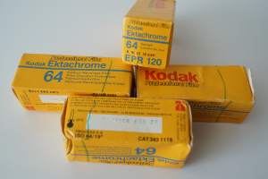 Kodak  Ektachrome 64 EPR 120 - avaamaton filmirulla tuotepakkaus, dev before 86