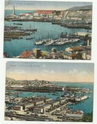Genova Porto vanha  postikortti paikkakuntapostikortti kulkematon 2 eril