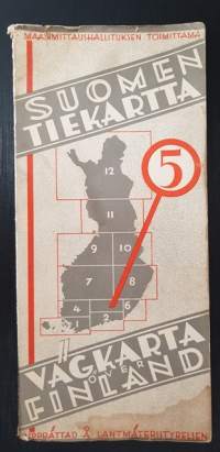 Suomen tiekartta 5. 1950