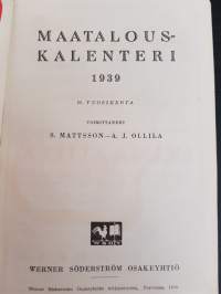 Maatalous -kalenteri 1939