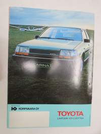 Toyota Carina II 1985 -myyntiesite / sales brochure