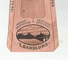 Kristiinan Apteekki E Sandlund   , resepti  signatuuri  blanko