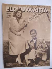 Elokuva-Aitta 1945 nr 10, kansikuva Greer Carson &amp; Ronald Colman, Kyllikki Väre &amp; Unto Salminen, Norma Shearer, Hollywoodin pukupiirtäjiä, Paulette Goddard, ym.