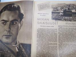 Elokuva-Aitta 1945 nr 23, kansikuva Lynn Merrick, Filminäyttely - suomalaisen elokuvan historiaa mm. Eric Tigerstedt, Olaf Fönss, Mekan salaisuudet filmattuna, ym.