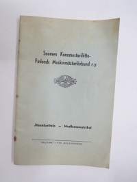 Suomen Konemestariliitto - Finlands Maskinmästarförbund r.y. Jäsenmatrikkeli - Medlemsmatrikel 1939