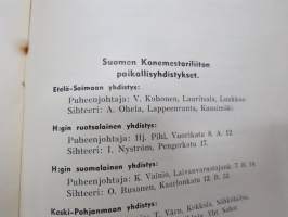 Suomen Konemestariliitto - Finlands Maskinmästarförbund r.y. Jäsenmatrikkeli - Medlemsmatrikel 1939