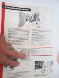 Wärtsilä 1959 Niittokone 6`B, Heinäharava 36 p, perunannostokone -myyntiesite