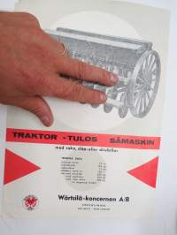 Wärtsilä Universalsåmaskin - Traktor-Tulos såmaskin -myyntiesite ruotsiksi / sales brochure