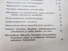 Yhtyneet Muovitehtaat Oy - Ohjehinnasto 1959 -catalog / price list