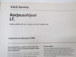 Volkswagen LT - Jakovaihteisto ja vetopyörästöt (neliveto)  - Korjausohjeet / repair manual, in finnish