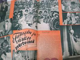 Filmimaailma 1944 nr 8, Kansikuva Paul Klinger, Suomalaisen elokuvan käsikirjoituspula, Eva Maria Meineke, Värielokuva, Marika Rökk, Veit Harlan, Winnie Markus, ym.