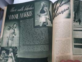 Filmimaailma 1944 nr 8, Kansikuva Paul Klinger, Suomalaisen elokuvan käsikirjoituspula, Eva Maria Meineke, Värielokuva, Marika Rökk, Veit Harlan, Winnie Markus, ym.