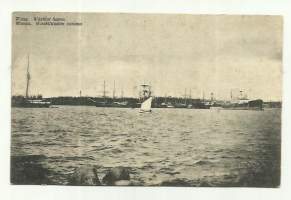 Waasa Waskiluodon satama - paikkakuntapostikortti, postikortti kulkematon