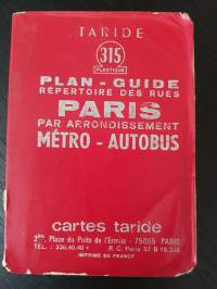 TARIDE 315 Plan-guide répertoire des rues PARIS par arrondissement métro - autobus. 1980?