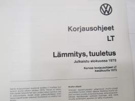 Volkswagen LT Lämmitys, tuuletus - Korjausohjeet / repair manual, in finnish