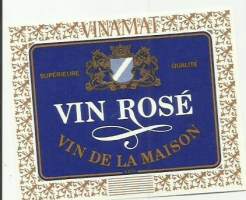Vin Rose  - viinaetiketti