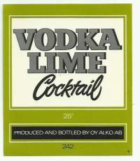 Vodka Lime Alko 242  - viinaetiketti