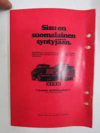 Sisu nosturiauton alavaunu T-103 CTT / T-108 CUT käyttö- ja huolto-ohjekirja -mobile crane chassis manual, in finnish