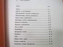 Lokomo T 340 hydraulinen kaivukone käyttöohjekirja -excavator manual, in finnish