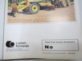 Lokomo AH 192 tiehöylä numerosta 18018- käyttö ja hoitoohjekirja -grader manual, in finnish