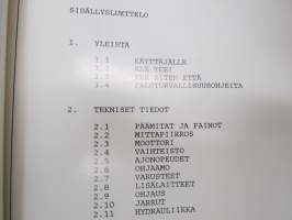 Lokomo AH 192 tiehöylä numerosta 18018- käyttö ja hoitoohjekirja -grader manual, in finnish