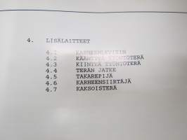 Lokomo AH 192 tiehöylä numerosta 18018- käyttö ja hoitoohjekirja -grader manual, in finnish