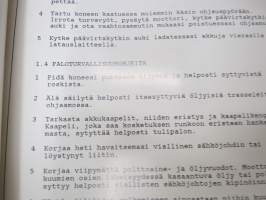 Lokomo AH 192 tiehöylä numerosta 18018- käyttö ja hoitoohjekirja -grader manual, in finnish