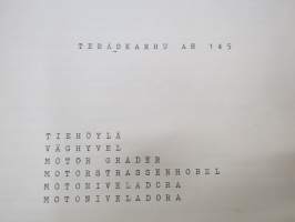 Lokomo AH 145 Teräskarhu varaosaluettelo reservdelskatalog spare parts list Ersatzteile-katalog catalogo de repuestos -grader parts list, in finnish