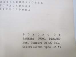 Lokomo AH 145 Teräskarhu varaosaluettelo reservdelskatalog spare parts list Ersatzteile-katalog catalogo de repuestos -grader parts list, in finnish