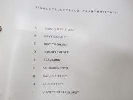 Lokomo T 340 hydraulinen kaivukone käyttöohjekirja -excavator manual, in finnish
