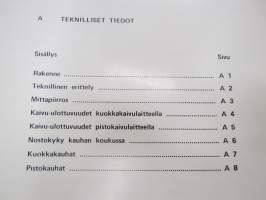 Lokomo T 340 hydraulinen kaivukone käyttöohjekirja -excavator manual, in finnish