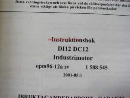 Scania Industrial diesels DI12, DC12 instruktionsbok -käyttöohjekirja ruotsiksi