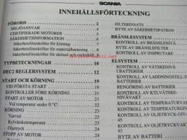 Scania Industrial diesels DI12, DC12 instruktionsbok -käyttöohjekirja ruotsiksi