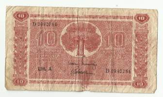 10 markkaa 1945  Litt A