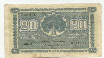 20 markkaa 1945  Litt A