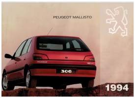 Peugeot   1994 myyntiesite , 12 sivua Tekniset  tiedot ja malli luettelo