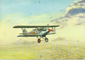 Hawker Demon   lentokone  postikortti  - lentokonepostikortti kulkematon