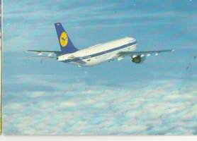 Lufthansa A 300 Airbus   lentokone  postikortti  - lentokonepostikortti kulkematon