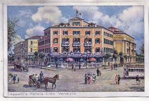 Hotellipostikortteja sivuilla 5 kpl erä    Italien  1938 - postikortti