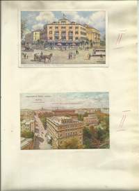 Hotellipostikortteja sivuilla 5 kpl erä    Italien  1938 - postikortti