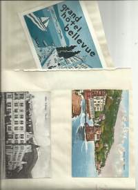 Hotellipostikortteja sivuilla 5 kpl erä    Italien  1938 - postikortti