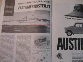 Moottori 1965 nr 6-7, 40-vuotisjuhlanumero, Erittäin runsas sisältö!, Helsinki Express valtameriristeilyt, Testiparaati, Sisu Suomesta, Nokia renkaat, ym.