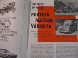 Moottori 1965 nr 6-7, 40-vuotisjuhlanumero, Erittäin runsas sisältö!, Helsinki Express valtameriristeilyt, Testiparaati, Sisu Suomesta, Nokia renkaat, ym.