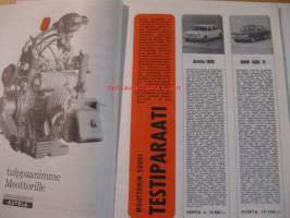Moottori 1965 nr 6-7, 40-vuotisjuhlanumero, Erittäin runsas sisältö!, Helsinki Express valtameriristeilyt, Testiparaati, Sisu Suomesta, Nokia renkaat, ym.