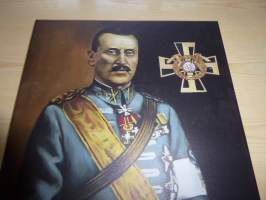Mannerheim, canvastaulu, koko 30 cm x 40 cm. Tehty 50 numeroitua kappaletta. Hieno esim. lahjaksi.