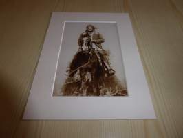 Intiaanipäällikkö Geronimo, valokuva, paspiksen koko 15 cm x 20 cm.